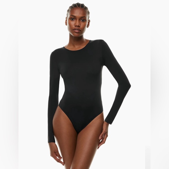 Aritzia Tops - BRAND NEW! Aritzia Babaton Black skintight crew bodysuit long sleeve XS